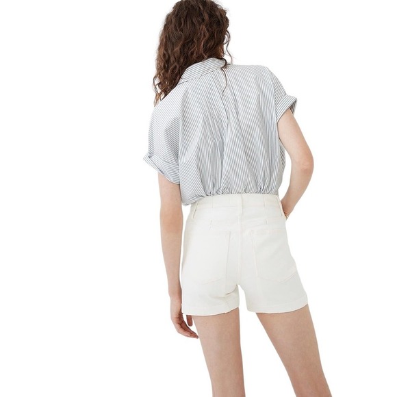 Madewell High-Rise Denim Shorts in Tile White size 27 - Picture 4 of 14